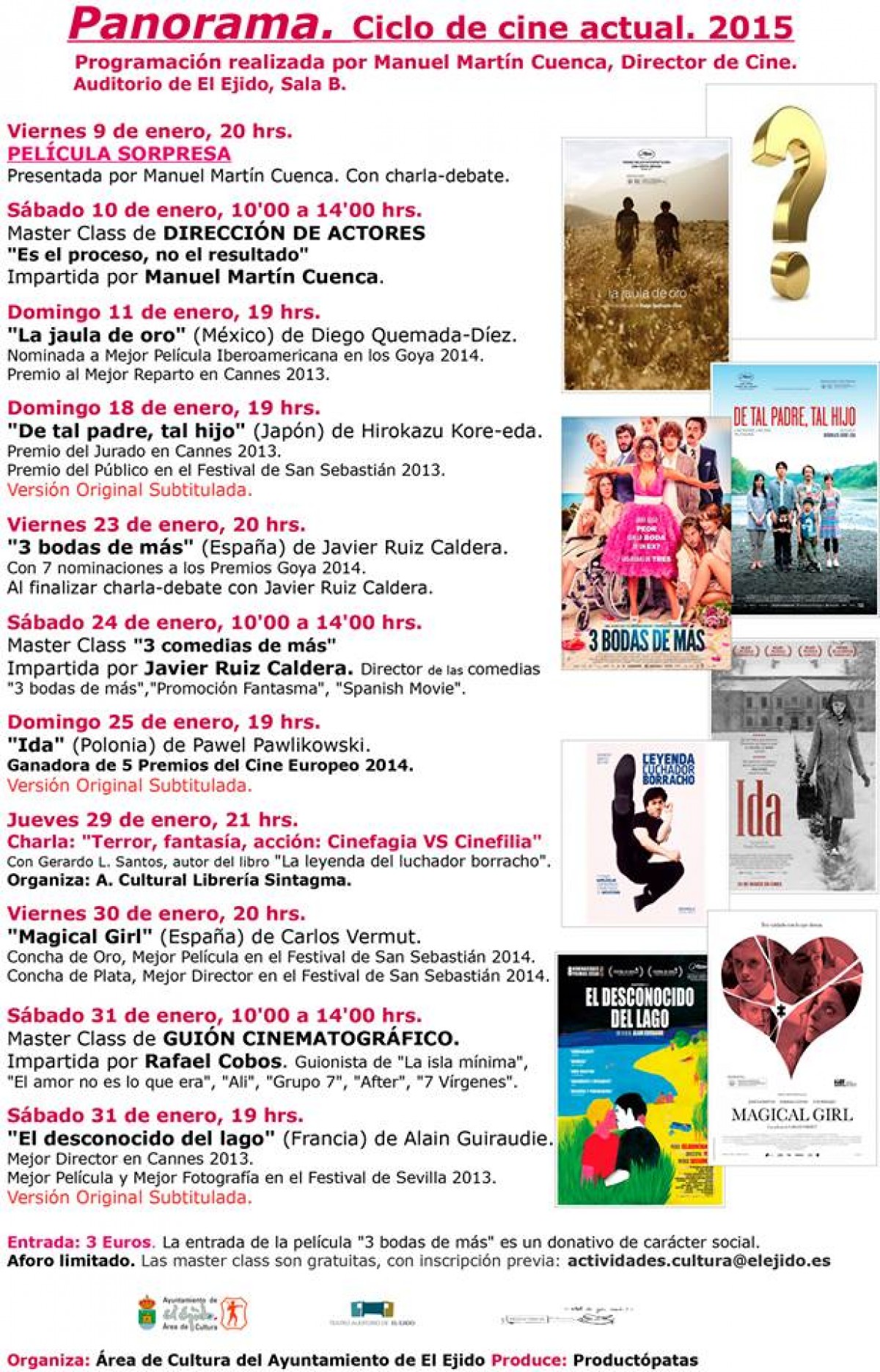 PANORAMA, ciclo de cine actual, 2015